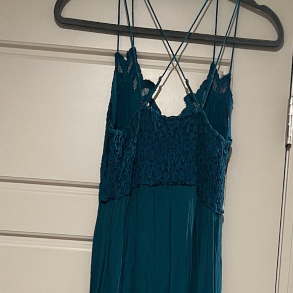 Free People - Medium M - Aqua Blue One Adella Maxi Dress - Picture 5 of 5